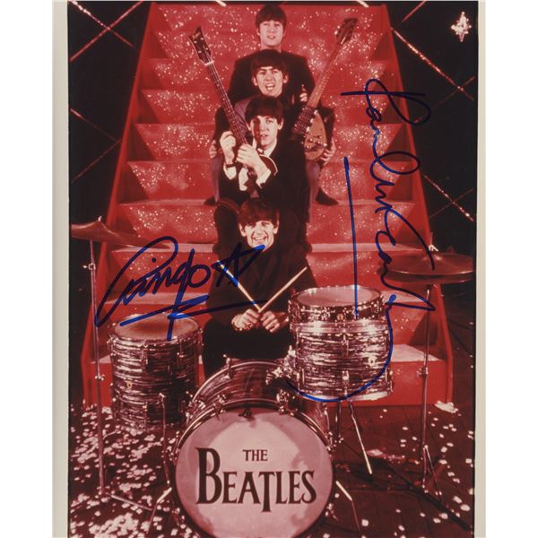 The Beatles vintage photo autographed by Paul McCartney and Ringo Starr
