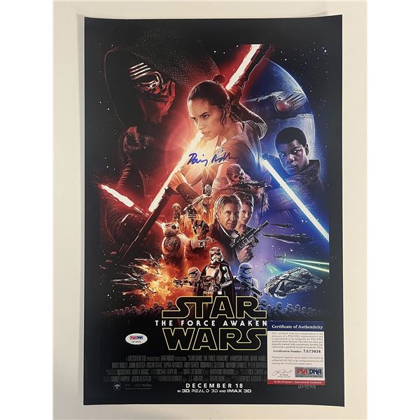 Star Wars Daisy Ridley signed mini poster - PSA