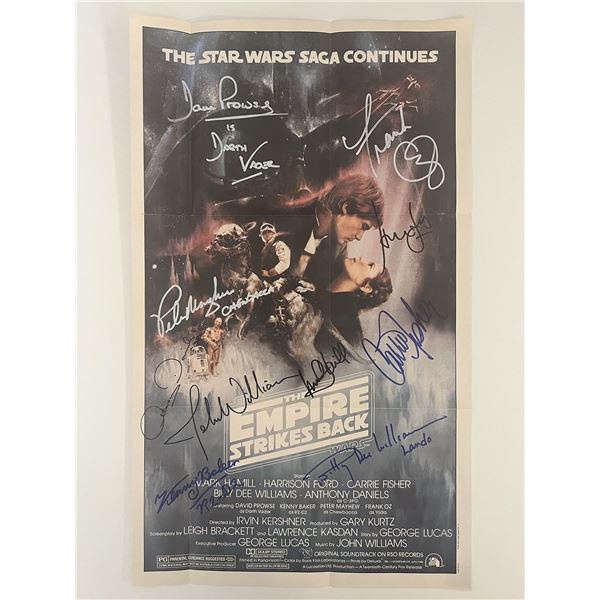 Star Wars Empire Strikes Back original cast signed insert poster