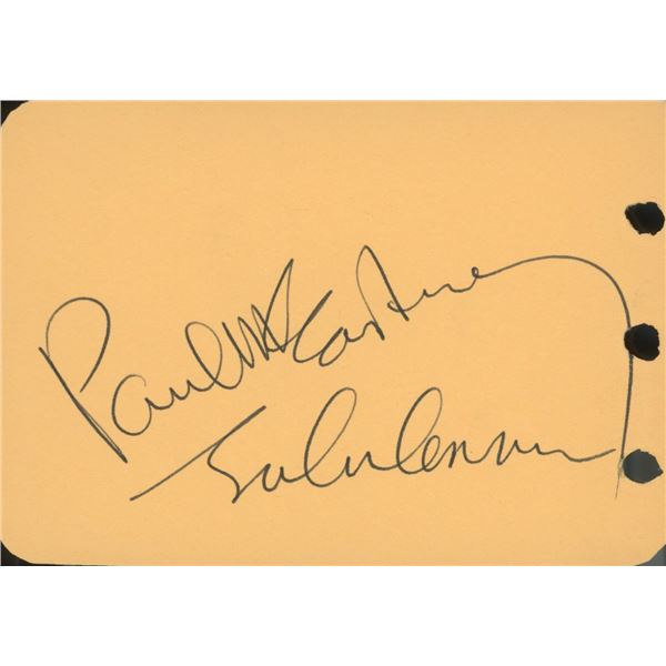 Paul McCartney and John Lennon signature cut