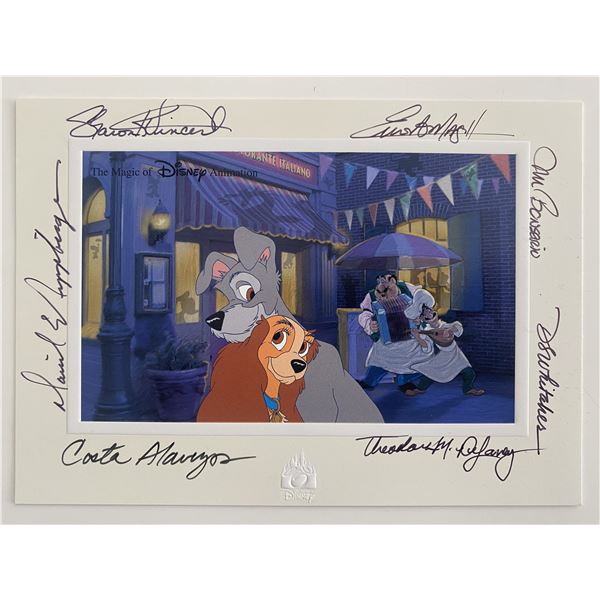 Lady and the Tramp Studio Romance Hand Painted Limited Edition plus signed 7 times by Disney Artists