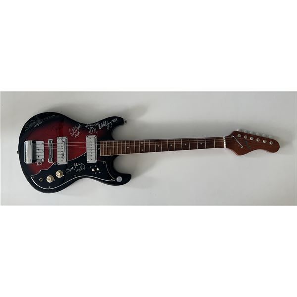 AC/DC band  signed HyLo guitar. GFA authenticated