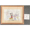 Image 1 : Mickey Mouse celebration framed hand painted cel and signed artist card
