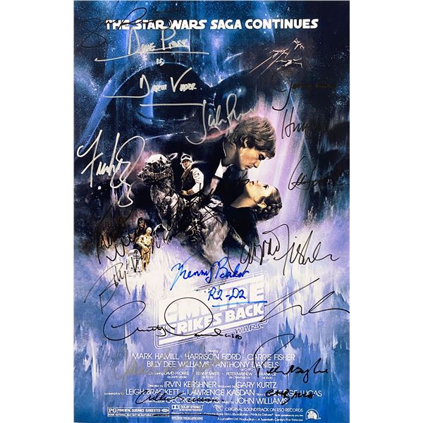 Star Wars Cast signed movie one sheet