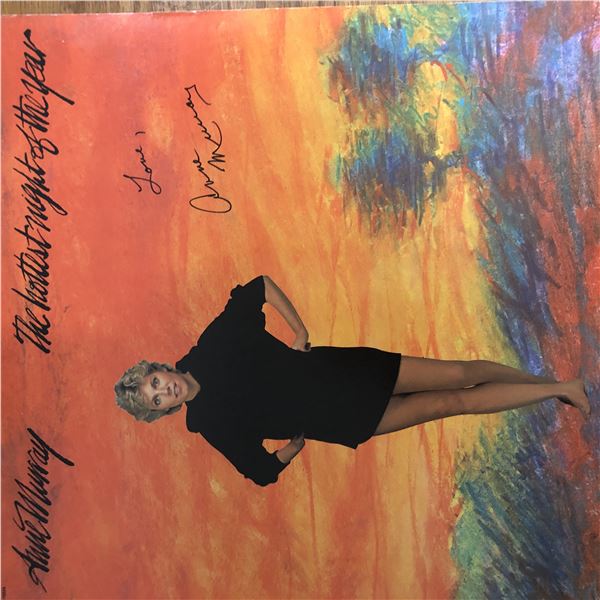 Anne Murray autographed The Hottest Night of the Year album cover