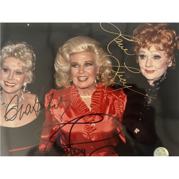 Eva Gabor, Ginger Rogers and Lucille Ball signed photo. GFA authenticated