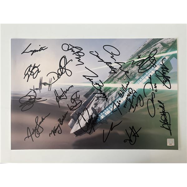 Star Wars The Force Awakens cast signed photo