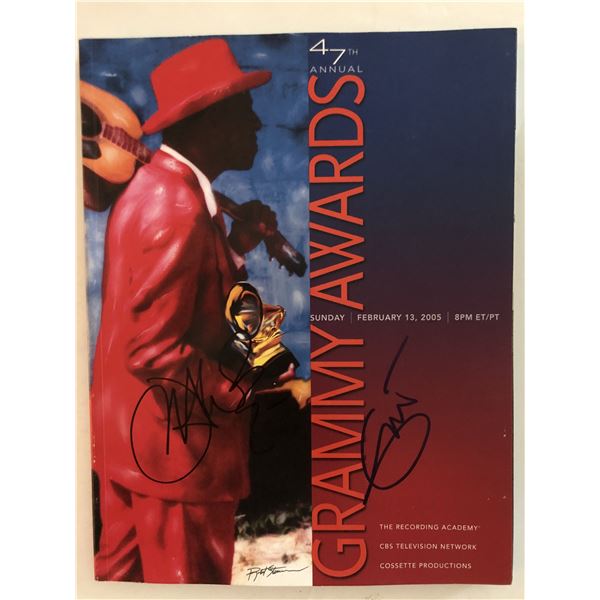Eric Clapton and John Mayer signed 47th Annual Grammy Awards attendees brochure