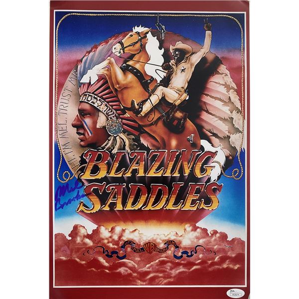 Blazing Saddles Mel Brooks signed mini poster-JSA
