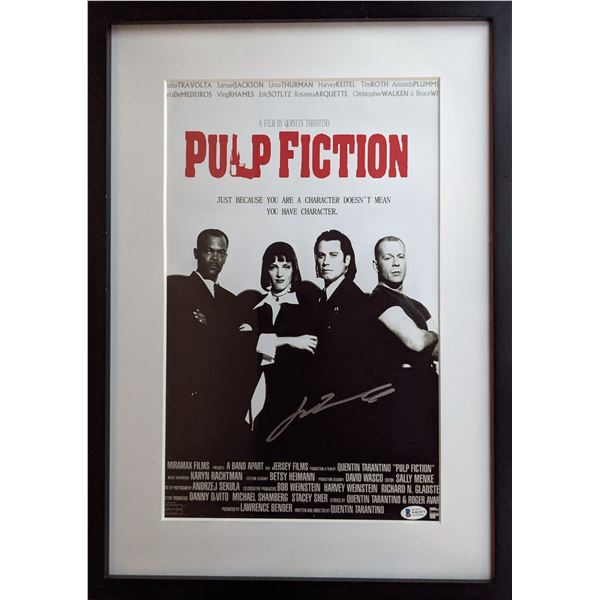 Pulp Fiction John Travolta signed mini poster