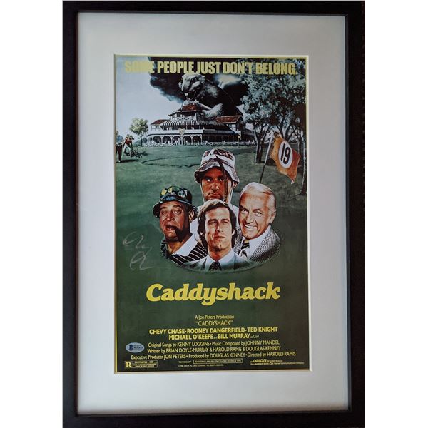 Caddyshack Chevy Chase signed mini poster