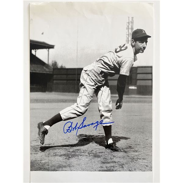 A's baseball player Bob Savage signed photo.