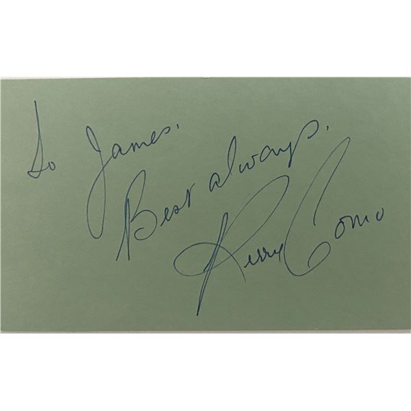Perry Como original signature