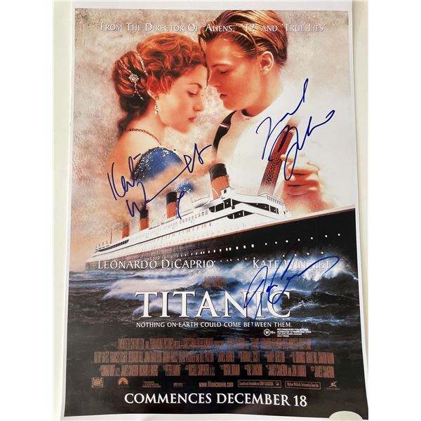 Titanic cast signed mini movie poster