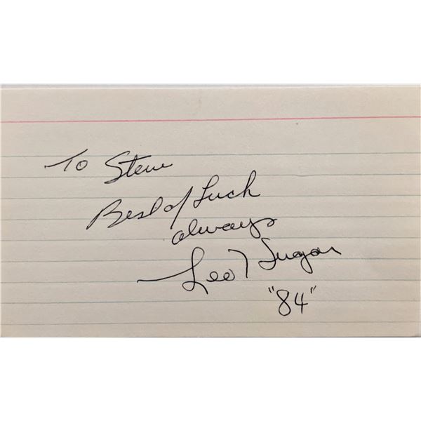 NFL Leo Sugar original signature