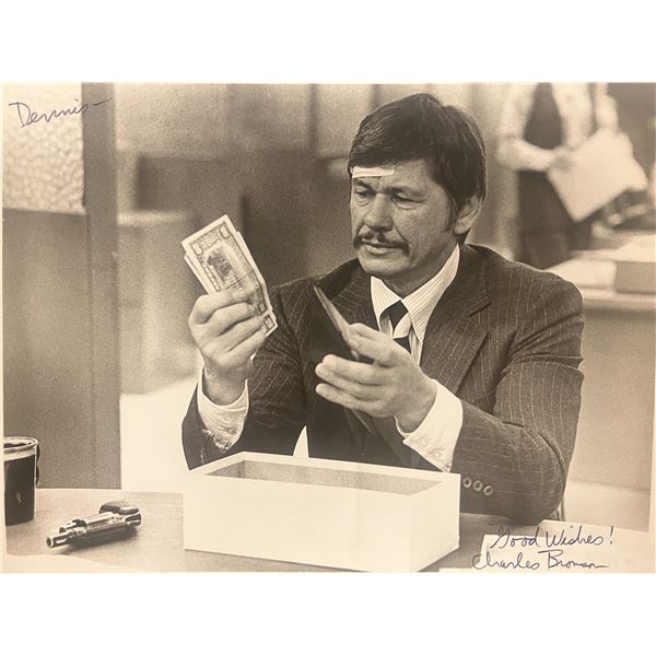 Charles Bronson signed movie photo