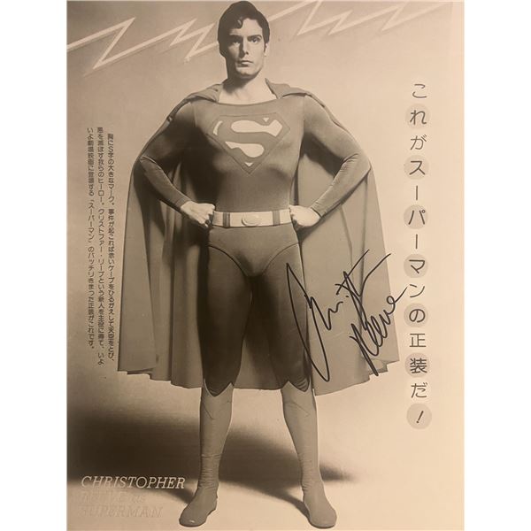 Superman Christopher Reeve signed photo
