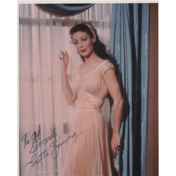 Loretta Young signed photo