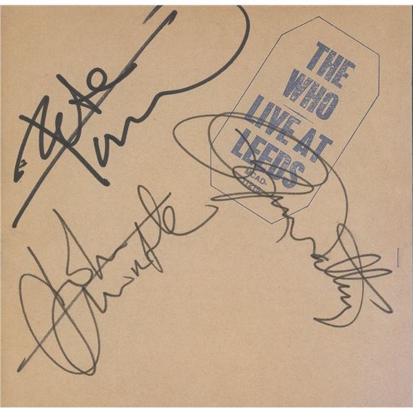 The Who band signed ''Live at Leeds'' CD cover