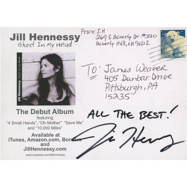 Crossing Jordan Jill Hennessy signed promo postcard