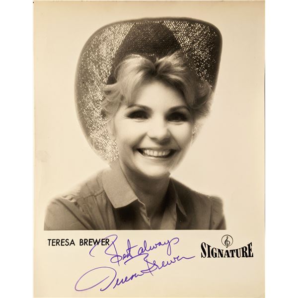 Teresa Brewer signed photo