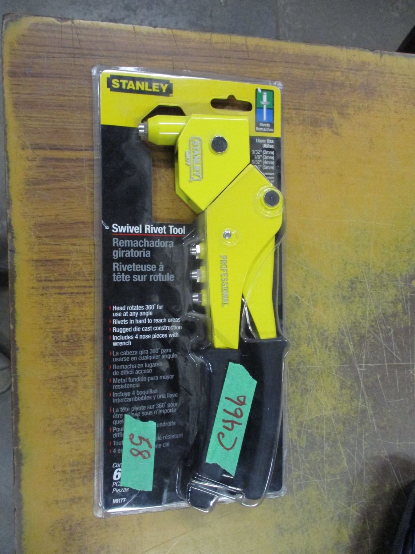 STANLEY SWIVEL RIVET TOOL IN ORIGINAL PACKAGE