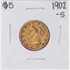 Image 1 : 1902-S $5 Liberty Head Half Eagle Gold Coin