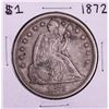 Image 1 : 1872 $1 Seated Liberty Silver Dollar Coin