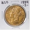 Image 1 : 1889-S $20 Liberty Head Double Eagle Gold Coin
