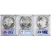 Image 2 : Lot of 2008-2010 $1 American Silver Eagle Coins PCGS MS69 Frist Strike