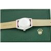 Image 9 : Rolex Men's Stainless Steel Pink Diamond Datejust Watch With Pink Leather Strap