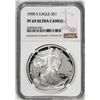 Image 1 : 1990-S $1 Proof American Silver Eagle Coin NGC PF69 Ultra Cameo