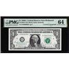 Image 1 : 1969A $1 Federal Reserve Note PMG Choice Uncirculated 64 Dual Courtesy Autograph