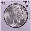 Image 1 : 1922-D $1 Peace Silver Dollar Coin