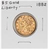 Image 1 : 1882 $5 Liberty Head Half Eagle Gold Coin