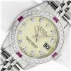 Image 1 : Rolex Ladies Stainless Steel Yellow Diamond & Ruby Datejust Wristwatch