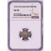 Image 1 : 1555 KB Hungary Denar 'Madonna and Child' Coin NGC AU50