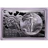 Image 1 : 2021 Type 2 $1 American Silver Eagle Coin & 2oz Silver Bar Set