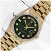 Image 2 : Rolex Men's 18K Yellow Gold Diamond and Emerald President Day Date Wristwatch