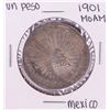 Image 1 : 1901 Mo AM Mexico Un Peso Silver Coin