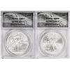 Image 1 : Lot of 2011-(S) & 2012-(S) $1 American Silver Eagle Coins ANACS MS69 San Francisco