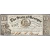 Image 1 : 1865 $10 State of Georgia Milledgeville, GA Obsolete Note