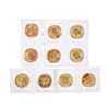 Image 2 : Lot of (10) Sealed 1999 Canadian $5 Maple Leaf Gold Coins