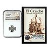 Image 1 : El Cazador Shipwreck (1772-83) Mexico 1/2 Real Silver Coin NGC Genuine w/ Story Card