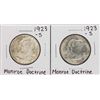 Image 1 : Lot of (2) 1923-S Monroe Doctrine Centennial Commemorative Half Dollar Coins