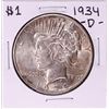 Image 1 : 1934-D $1 Peace Silver Dollar Coin