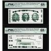 Image 1 : Set of Giori Test Note Washington & Lincoln Memorial PMG Superb Gem Unc 68EPQ