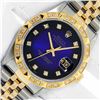 Image 1 : Rolex Men's Two Tone Blue Vignette Diamond Datejust Wristwatch