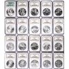 Image 1 : Lot of 1986-2005 $1 American Silver Eagle Coin Set NGC MS69