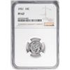 Image 1 : 1951 Proof Roosevelt Dime Coin NGC PF67